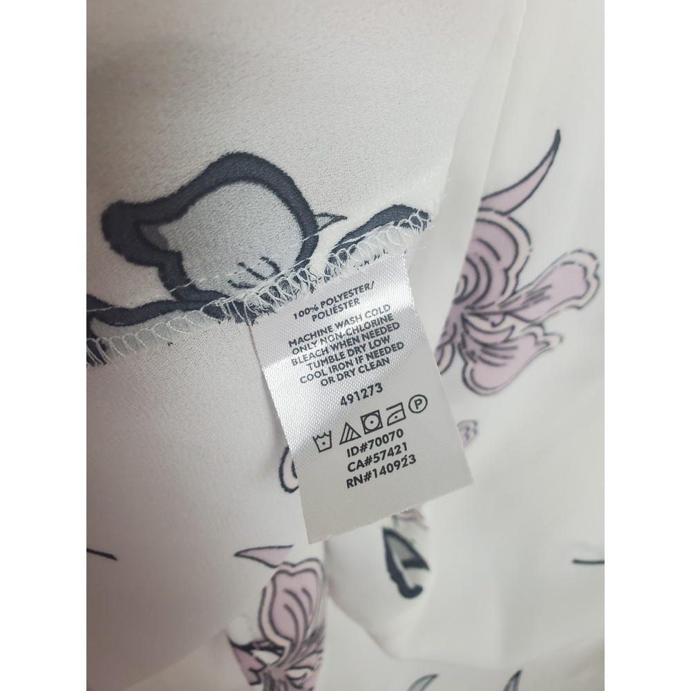 Ann Taylor Factori Siz XL Womens Floral Long Sleeve Lightweight Flowy Top Blouse - Picture 10 of 10